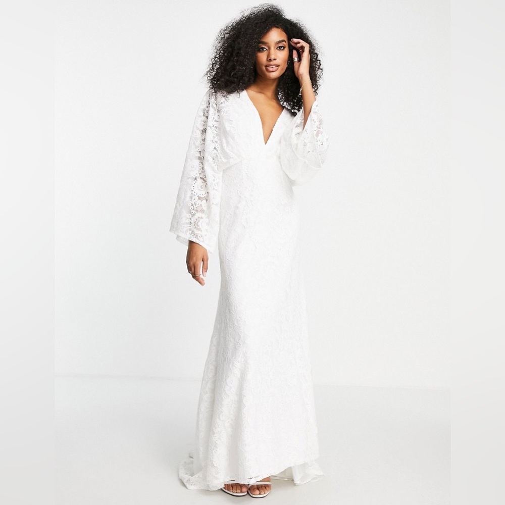 ASOS EDITION Abigail kimono sleeve lace wedding dress